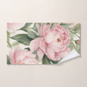 Peony handdoek,  roze bloemen handdoek (Handdoek)