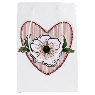 Peony Heart Medium Cadeauzakje
