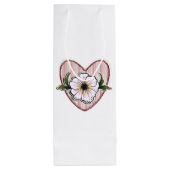 Peony Heart Wijn Cadeautas (Achterkant)