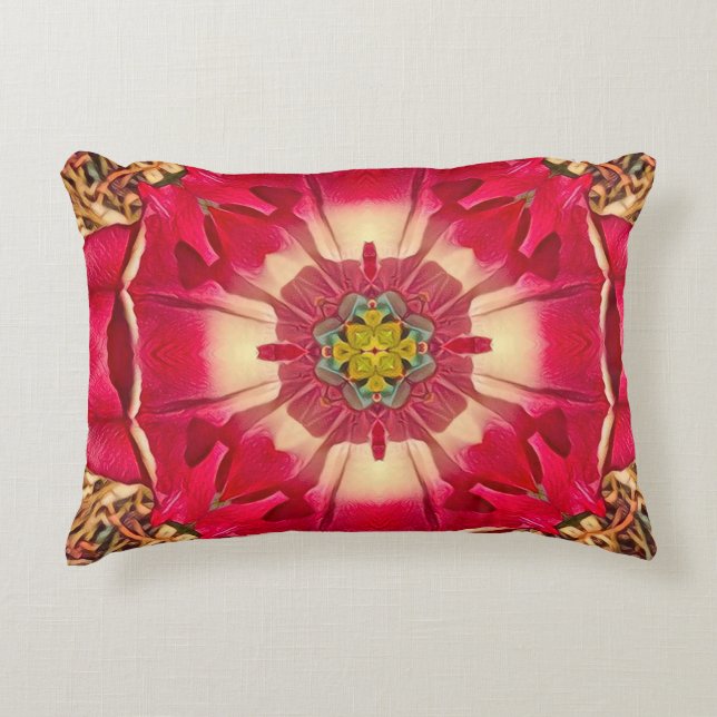 Peony Hearts Accent Kussen (Voorkant)