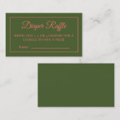 Peony in Bloom Diaper Raffle Ticket (Devant / Derrière)