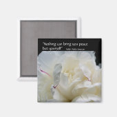 Peony Inner Peace Inspiration Quote Magnet (Recto/Verso)