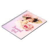 Peony Journal Girl Carnet Spiral - Rose (Côté gauche)