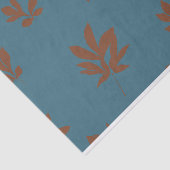 Peony Leaves Blauw & Rust Tissuepapier (Detail)