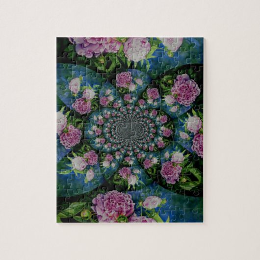Peony mandala legpuzzel (Verticaal)
