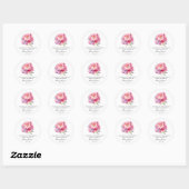 Peony Memorial Funeral Seed Packet Ronde Sticker (Vel)