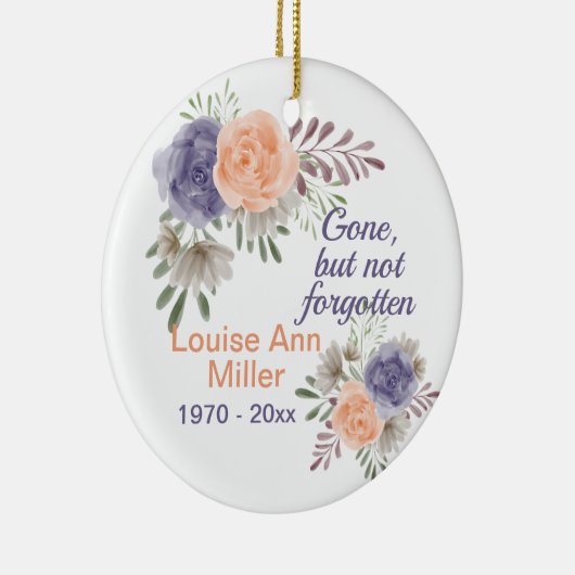 Peony Memorial Gone, niet vergeten Keramisch Ornament (Rechts)