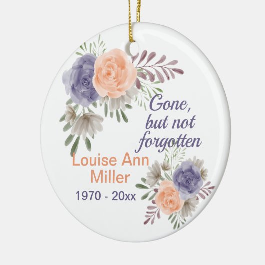 Peony Memorial Gone, niet vergeten Keramisch Ornament (Links)