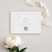 Peony Modern formele elegante QR bruiloft reactie