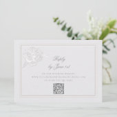 Peony Modern formele elegante QR bruiloft reactie (Staand voorkant)