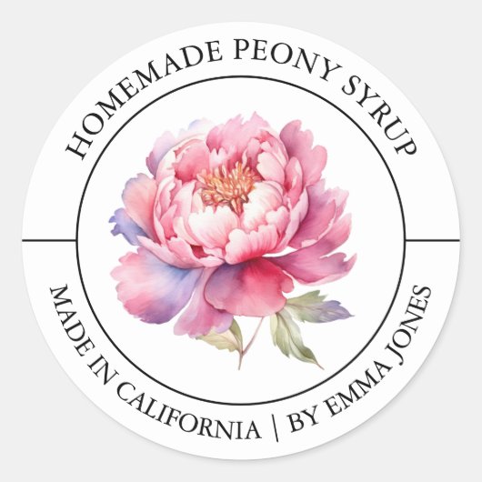 Peony Modern label (Voorkant)