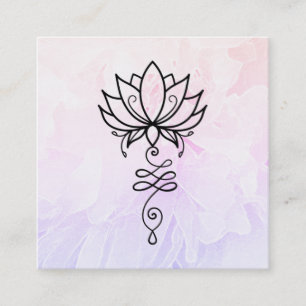 ** Peony Nirvana Heilige Geometrie Reiki Lotus Vierkante Visitekaartje