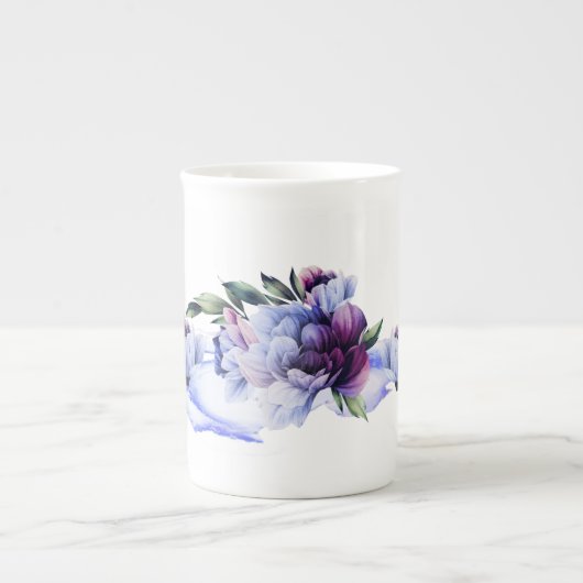 Peony Noir Bone China Mok (Voorkant)