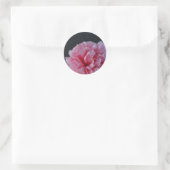 Peony op donkere achtergrond ronde sticker (Tas)