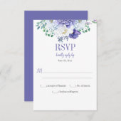 Peony Passion Fond Violet Vertical RSVP (Devant / Derrière)