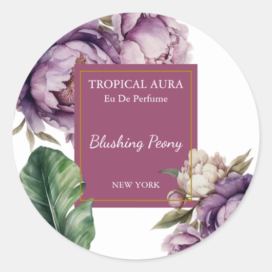 Peony Perfume Label (Voorkant)