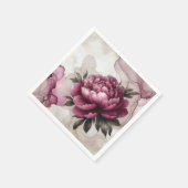 Peony Pink Abstract Servet (Hoek)