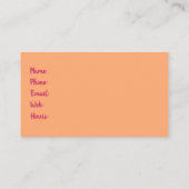 Peony Pink Floral Visitekaartje (Achterkant)