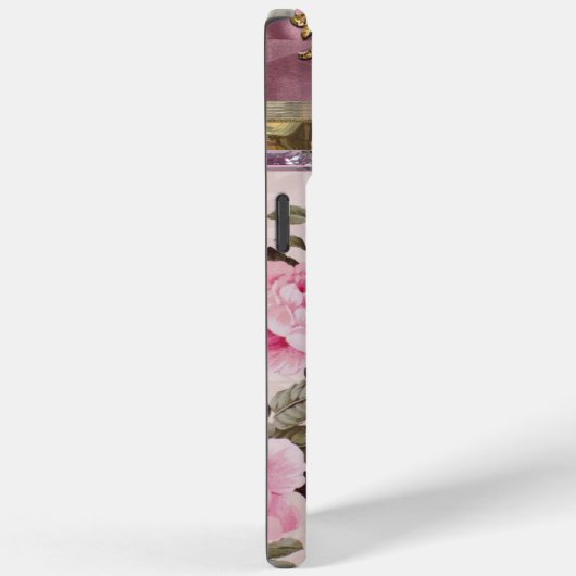 Peony Place Monogram Case-Mate iPhone Case (Achterkant / Rechts)