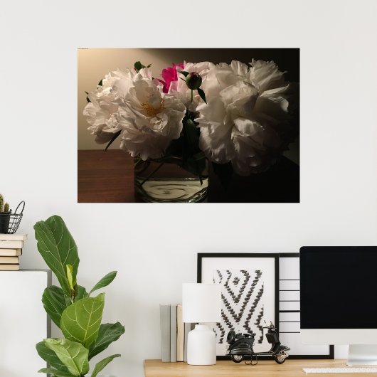 Peony Poster (Thuiskantoor)
