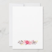 Peony Romance Mariage Invitation (Dos)