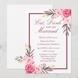 Peony Romance Mariage Invitation