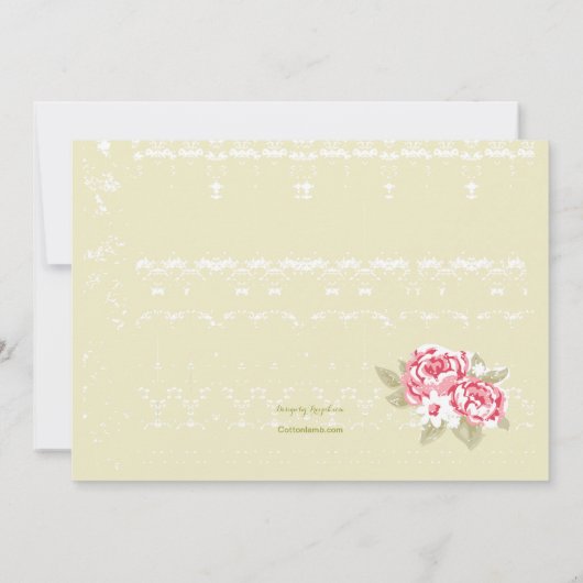 Peony rose (1) Invitation (Dos)