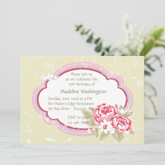 Peony rose (2) Invitation (Debout devant)