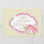 Peony rose (2) Invitation (Devant / Derrière)