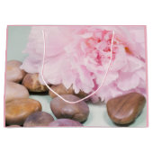 Peony rose Avec Rocks Zen Sac Cadeau (Devant)