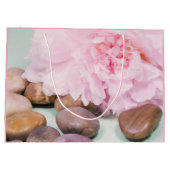 Peony rose Avec Rocks Zen Sac Cadeau (Dos)