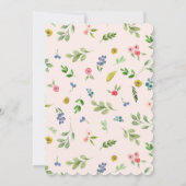 Peony rose Floral Wreath Anniversaire Merci Cartes (Dos)