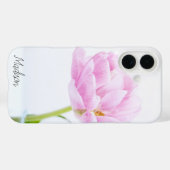 Peony rose pâle | coque iphone floral (Verso (horizontal))