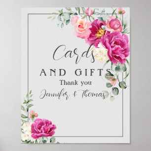Peony & Roses Eucalyptus Cards & Gifts Poster