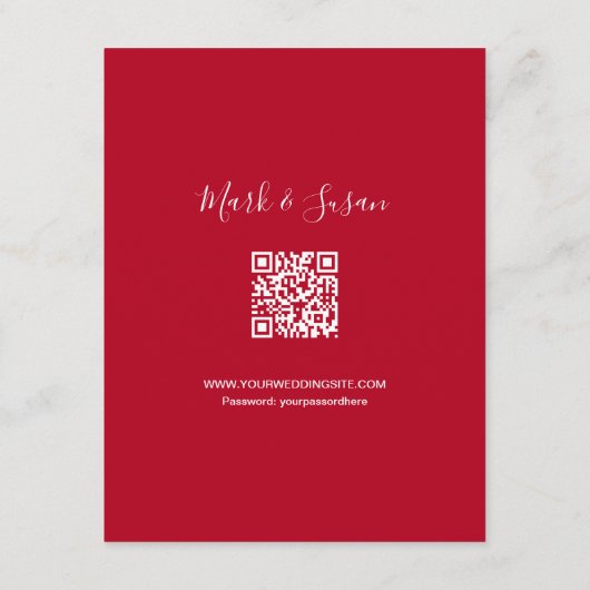 Peony Song Hy/Shuang Xi RSVP met code QR (Achterkant)