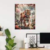 Peony Tiger Blossom Power Poster (Thuiskantoor)