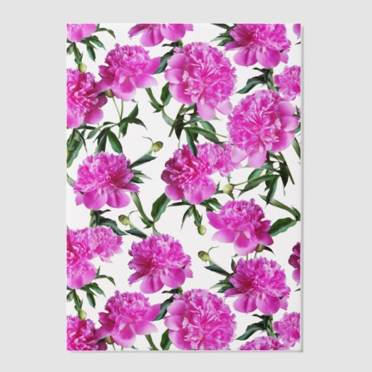 Peony. Vellum Uitnodigingen (Voorkant)