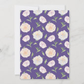 Peony Violet violet violet nuptiale Invitations de (Dos)