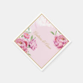 Peony Wedding Servet (Hoek)