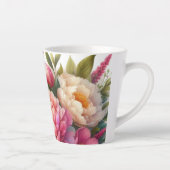 Peonys Pony Rose Floral Latte Mug (Droite)