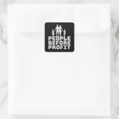 People Before Profit Activism Social Justice Equal Vierkante Sticker (Tas)