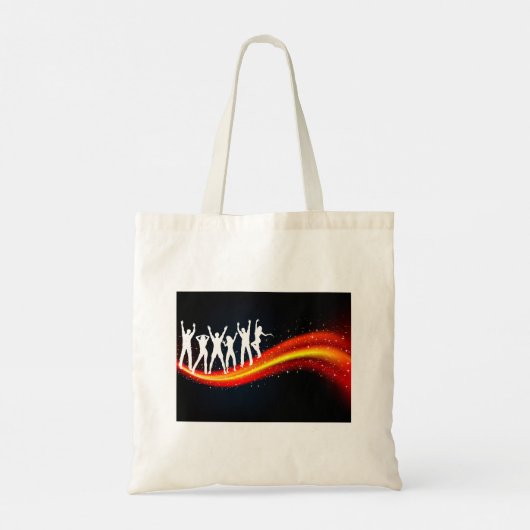 People Dansende Silhouettes Canvas tas (Achterkant)