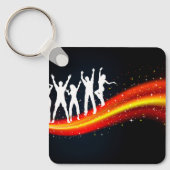 People Dansende Silhouettes Sleutelhanger (Voorkant)