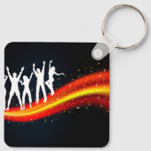 People Dansende Silhouettes Sleutelhanger (Achterkant)