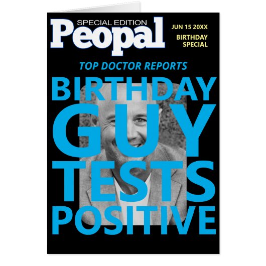 People Mag Parody Funny Birthday Card (Devant)