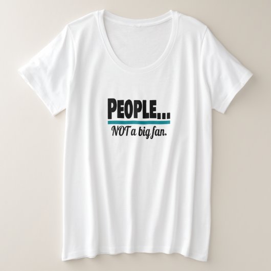 People Not a Big fan Introvert Plaisanterie (Design devant)