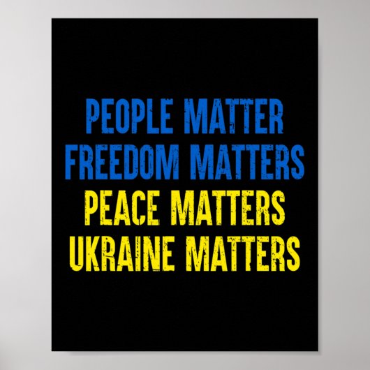 People Problem Freedom Problems Peace Problems Ukr Poster (Voorkant)