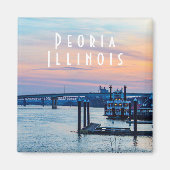 Peoria Illinois à Sunset Magnet (Devant)
