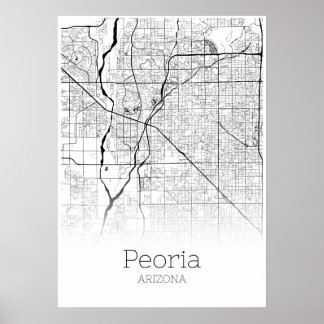Peoria Map - Arizona - City Map Poster