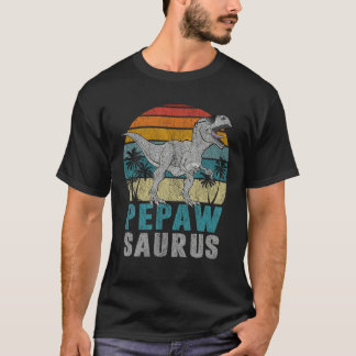 Pepasaurus T Rex Dinosaur Pepaw Saurus Father's D T-shirt